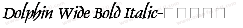 Dolphin Wide Bold Italic字体转换